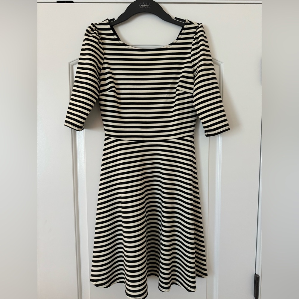 Black and White Striped Dress